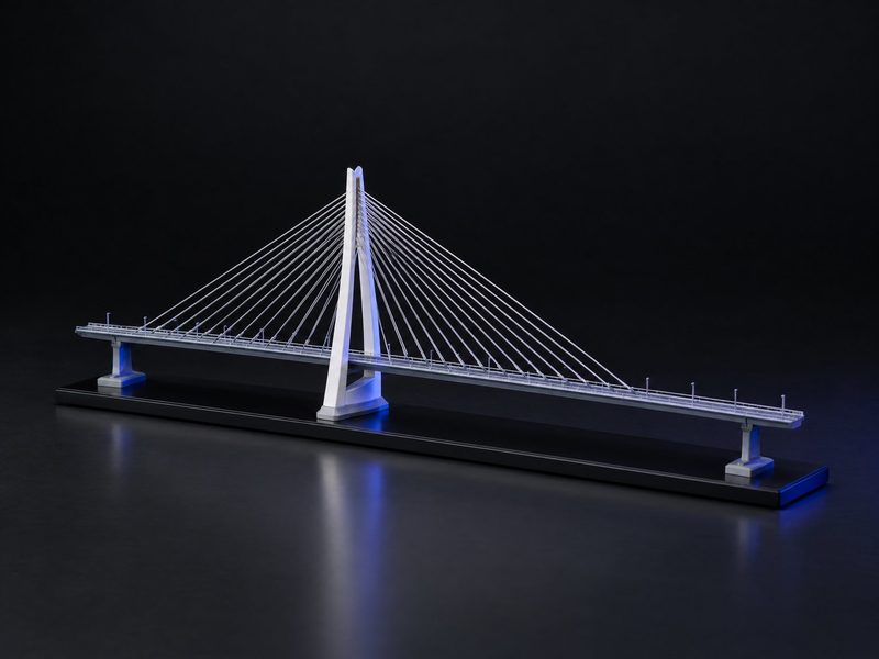 Concept render: Your landmark. Your bridge, viaduct or plant in miniature, with its milestone date.